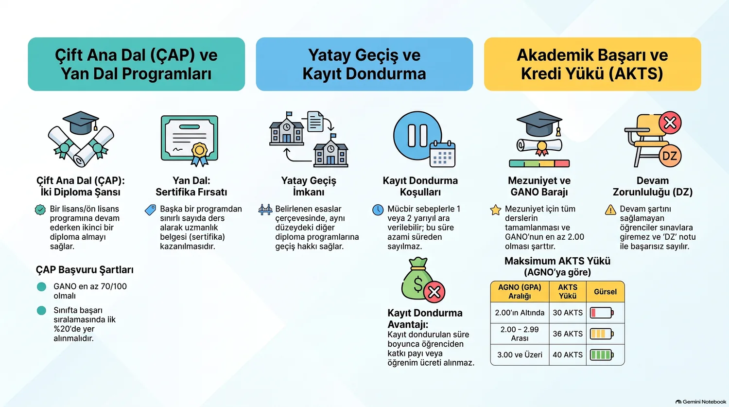 ÇAP, yatay geçiş ve kayıt dondurma
